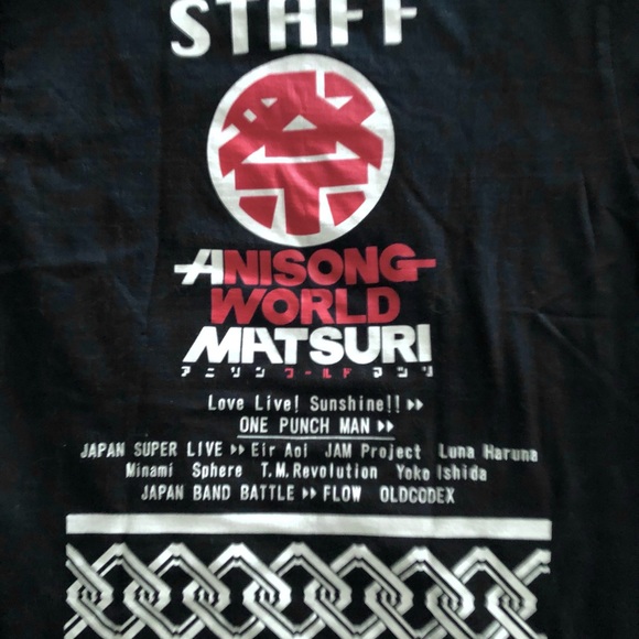 ANISONG WORLD MATSURI Love Live! Sunshine!! STAFF 2016 Tshirt Mens M Japanese - Picture 4 of 5